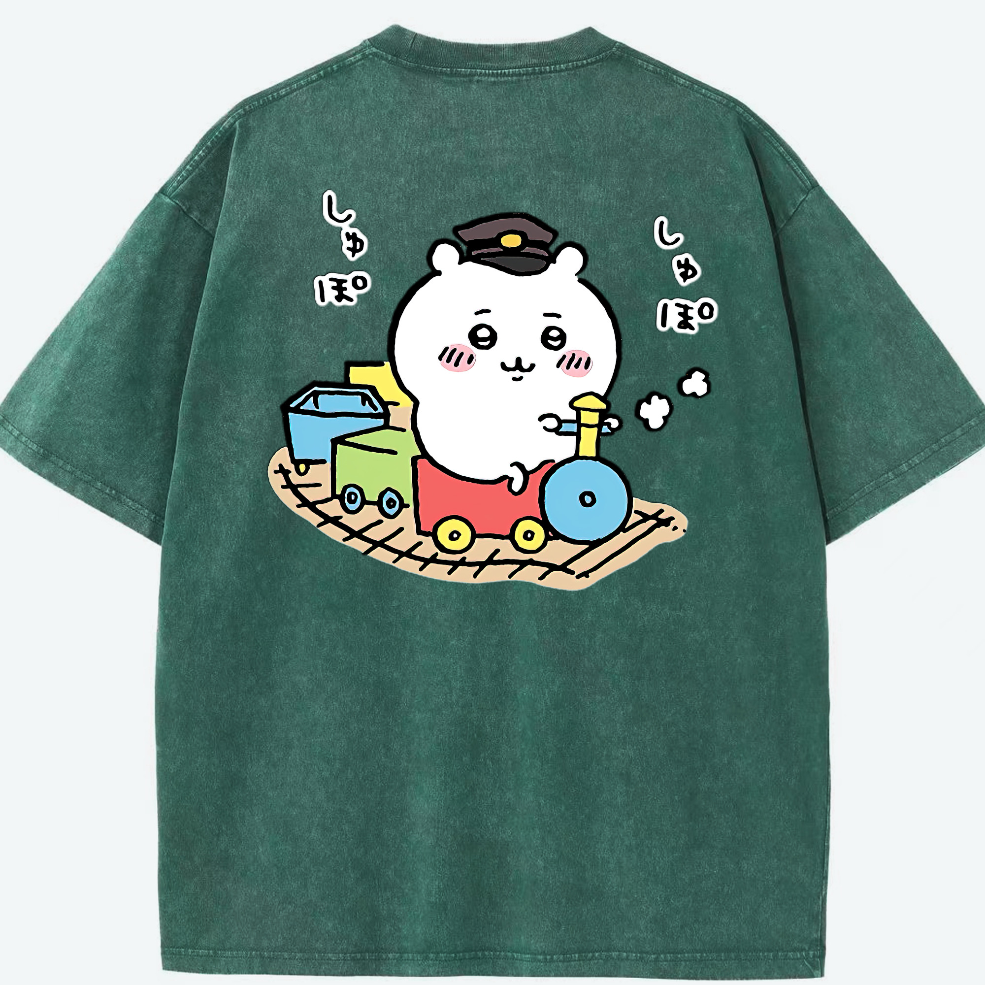 （画像用） ちいかわ ちいかわ Chii-kawa chiikawa 綿100% ヴィンテージ風 半袖Tシャツ（背面プリント）